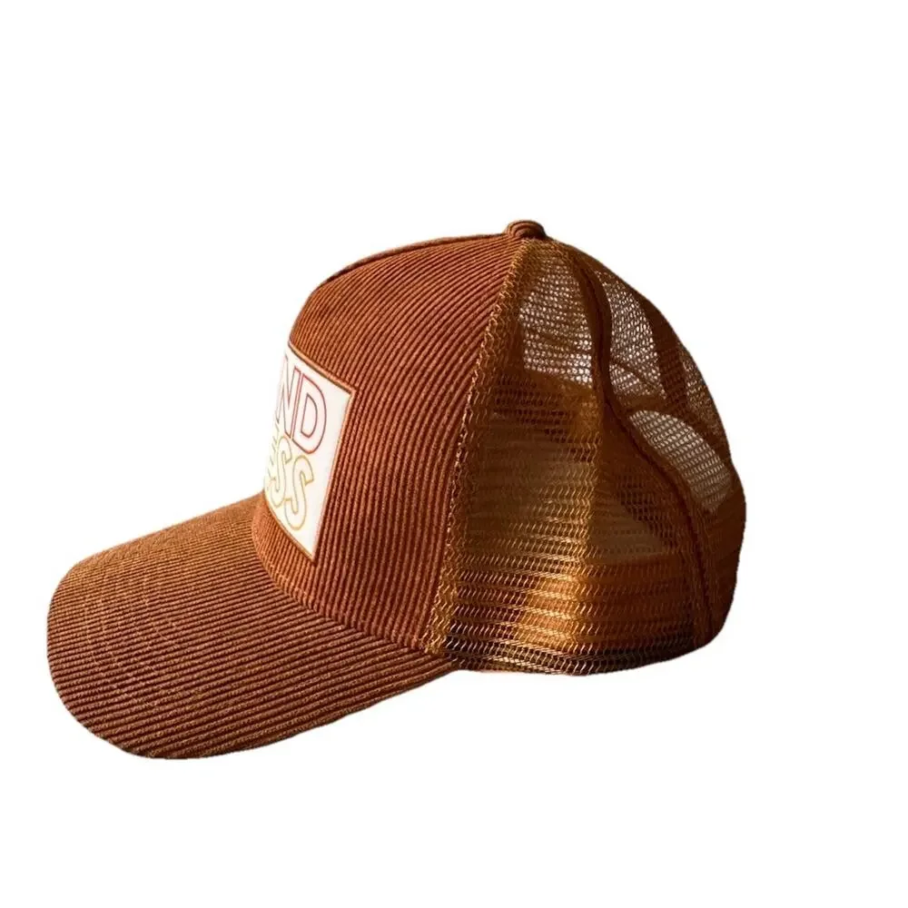 Chaos & Kindness Trucker Hat‎ Burnt Orange Adjustable Mesh Back Men's One Size